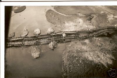 Kolejne zdjęcie mostu na Warcie w Bobrach (1939 rok)