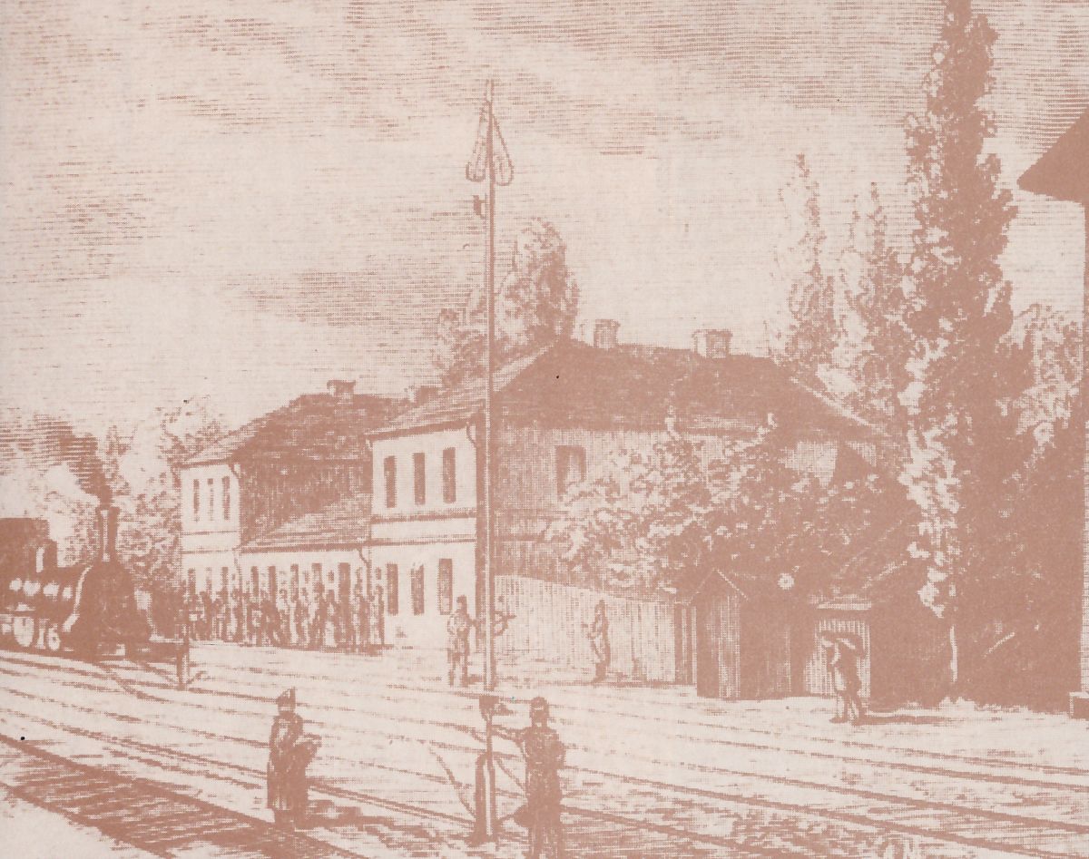 Jak wyglądał radomszczański dworzec w drugiej połowie XIX wieku? Zdjęcie z albumu pt. „Radomsko”