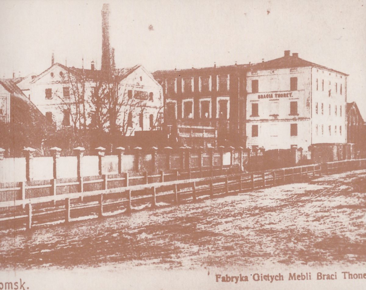 [stare zdjęcie] Fabryka Mebli Giętych Thonet w 1906 roku
