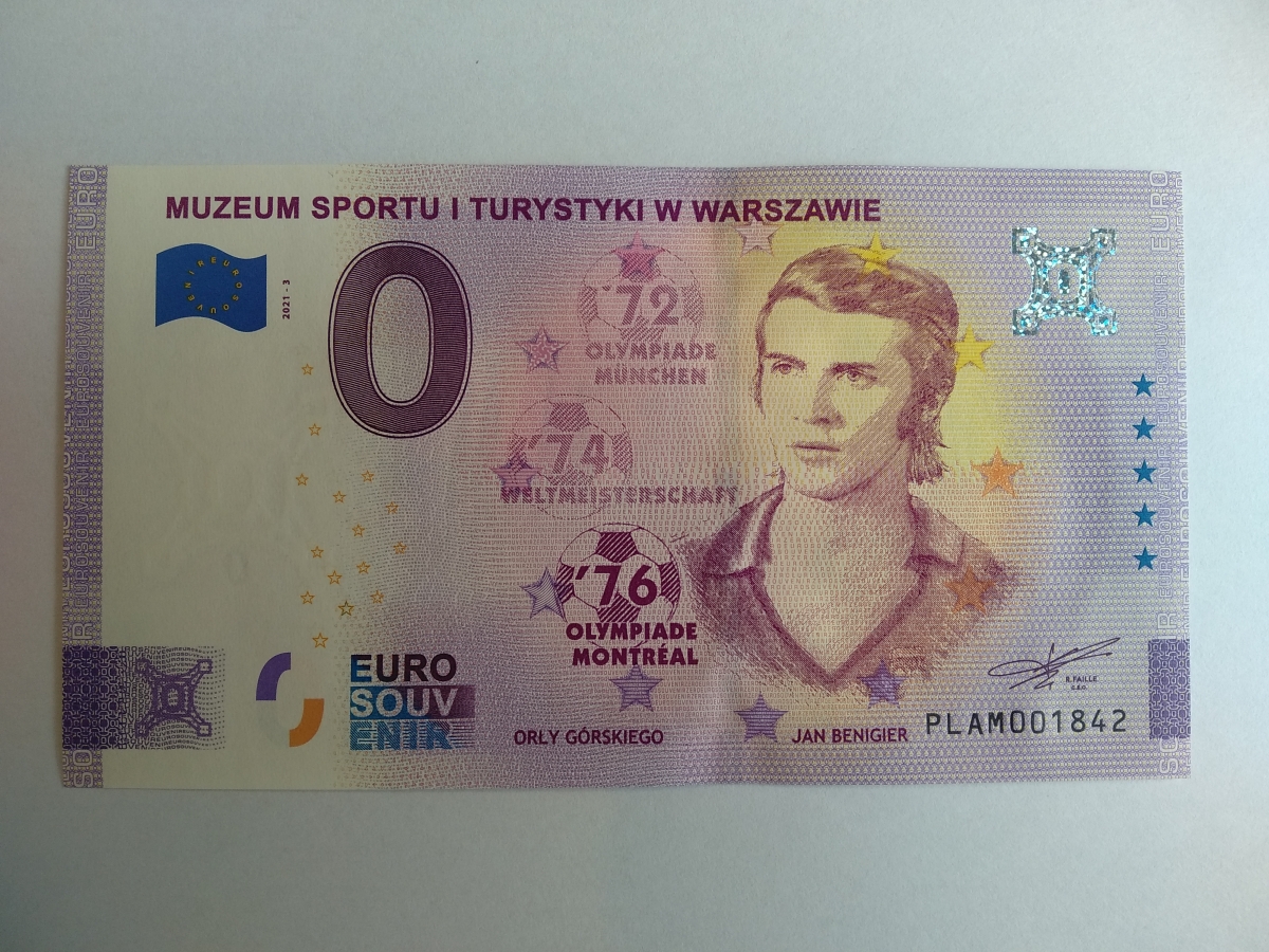 Banknot 0 Euro z wizerunkiem Jana Benigiera (seria „Orły Górskiego”)